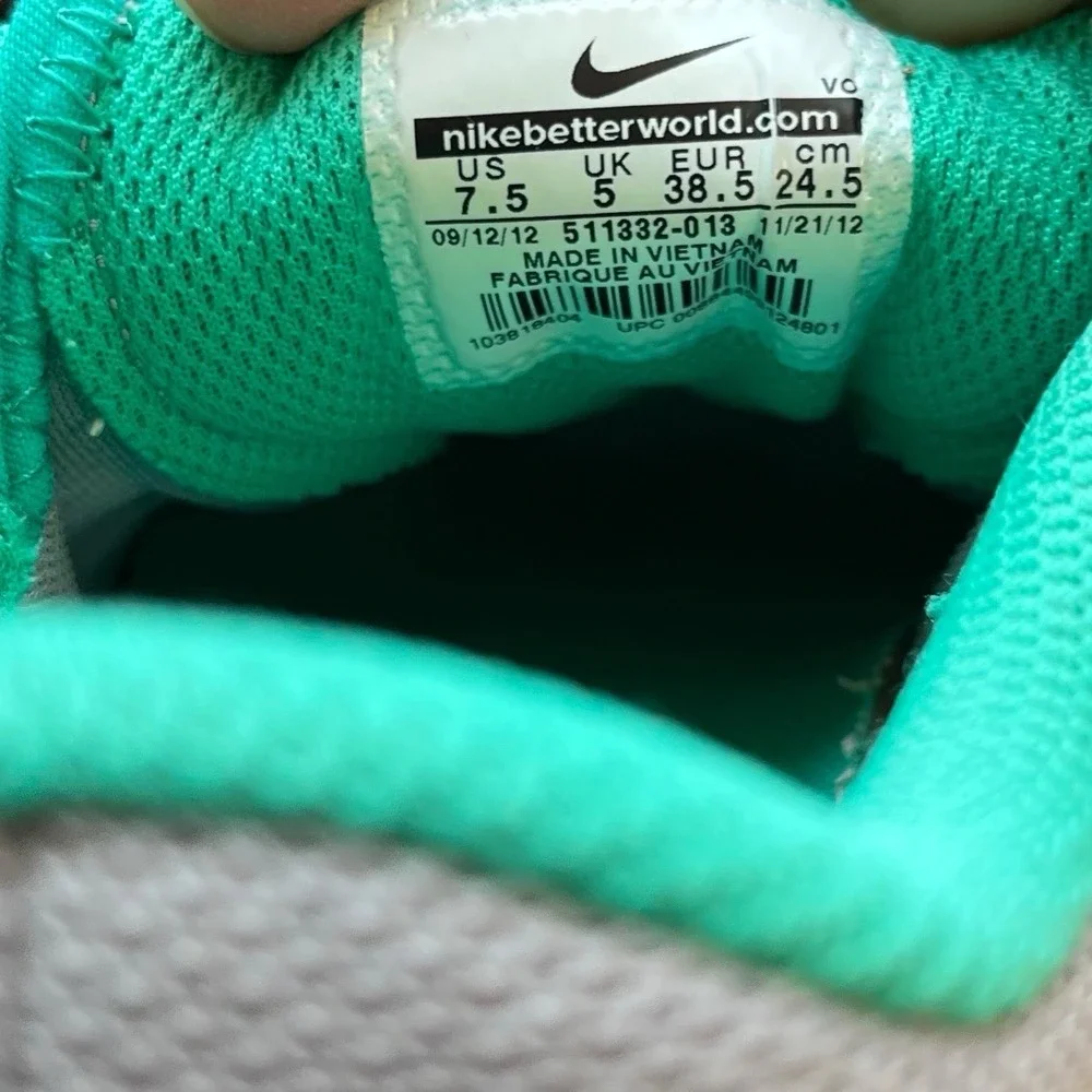 Nike Flex Trainer II Women's 7.5 Gray Green Training Running Shoes 511332-013